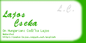 lajos cseka business card